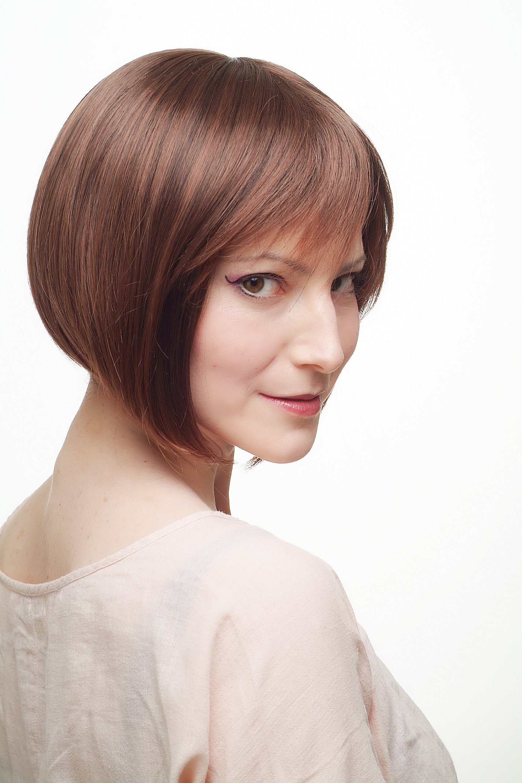 wig-me-up-2305-2t30-damenper-cke-bob-kurz-fransig-braun-mix-25-cm image 2