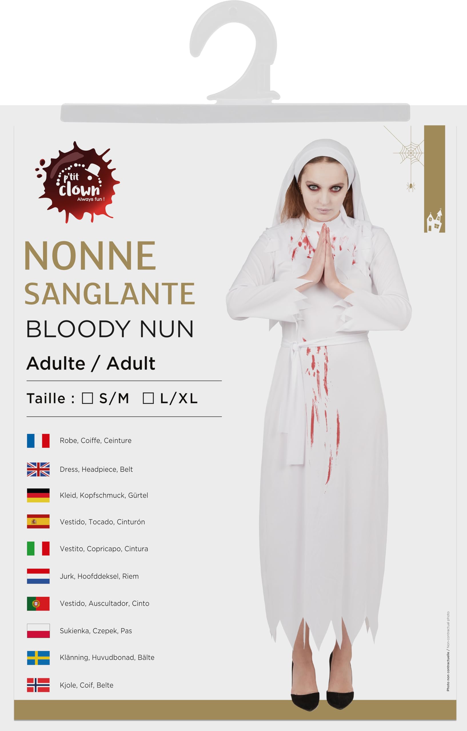 ptit-clown-blutiges-nonnenkost-m-wei-3-teilig image 5