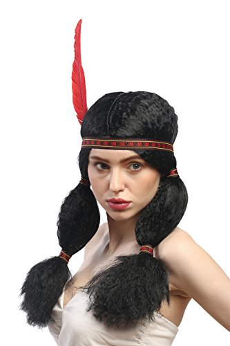 wig-me-up-91224-indianerin-per-cke-z-pfe-mit-stirnband-und-feder-50-cm image 7