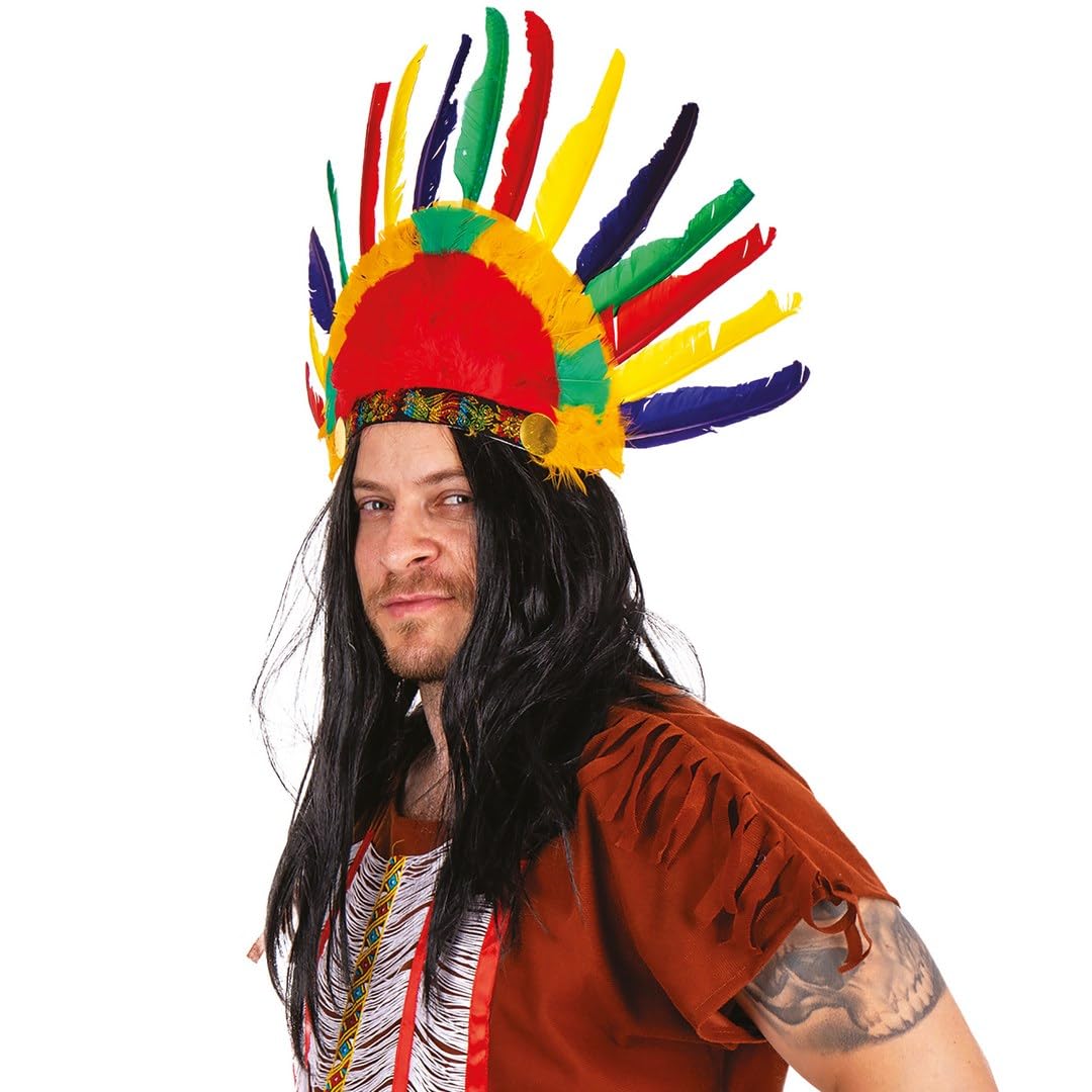 ptit-clown-18670-indianer-kopfschmuck-14-federn-mehrfarbig image 2