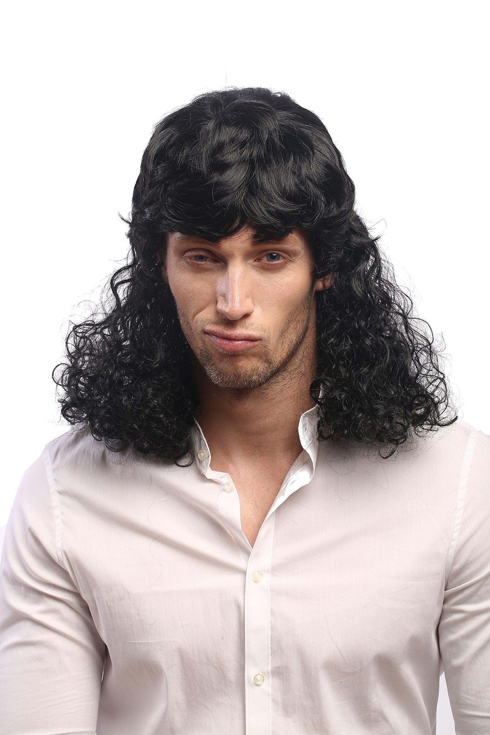wig-me-up-60893-p103-vokuhila-per-cke-schwarz-lockig-ca-50-cm image 1