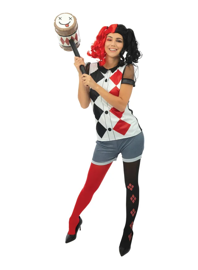 p-tit-clown-harlekin-damenkost-m-schwarz-rot-mit-r-sche image 1