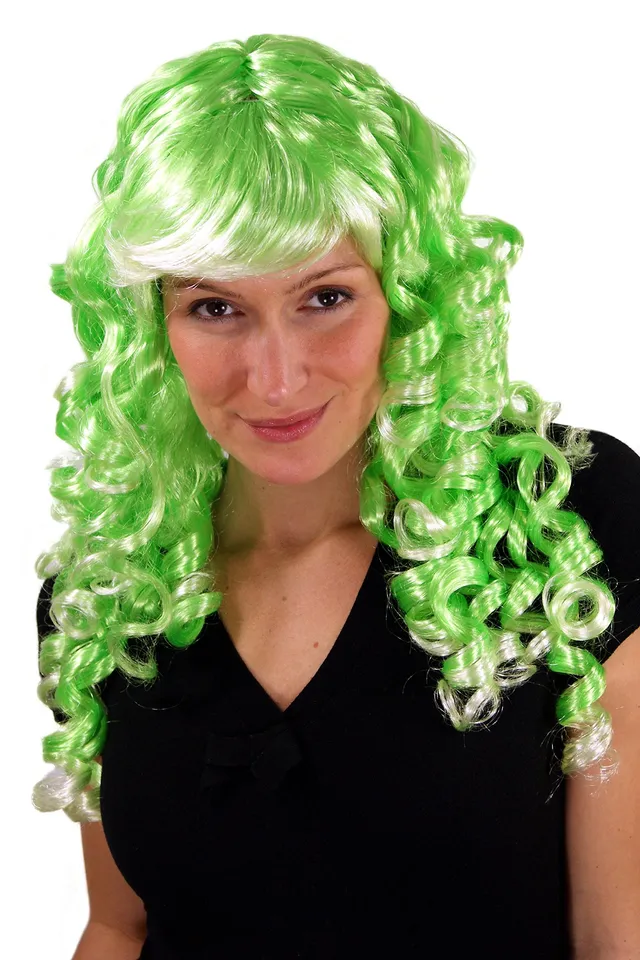 wig-me-up-party-per-cke-korkenzieherlocken-gr-n-farbcode-karneval-cosplay image 1
