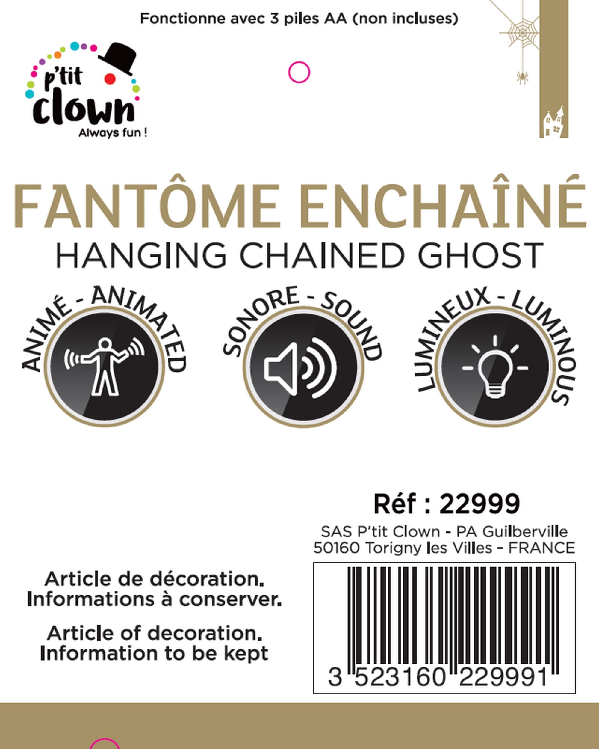 p-tit-clown-animierter-halloween-geist-mit-ketten-130-cm-sound-und-licht-batteri image 2