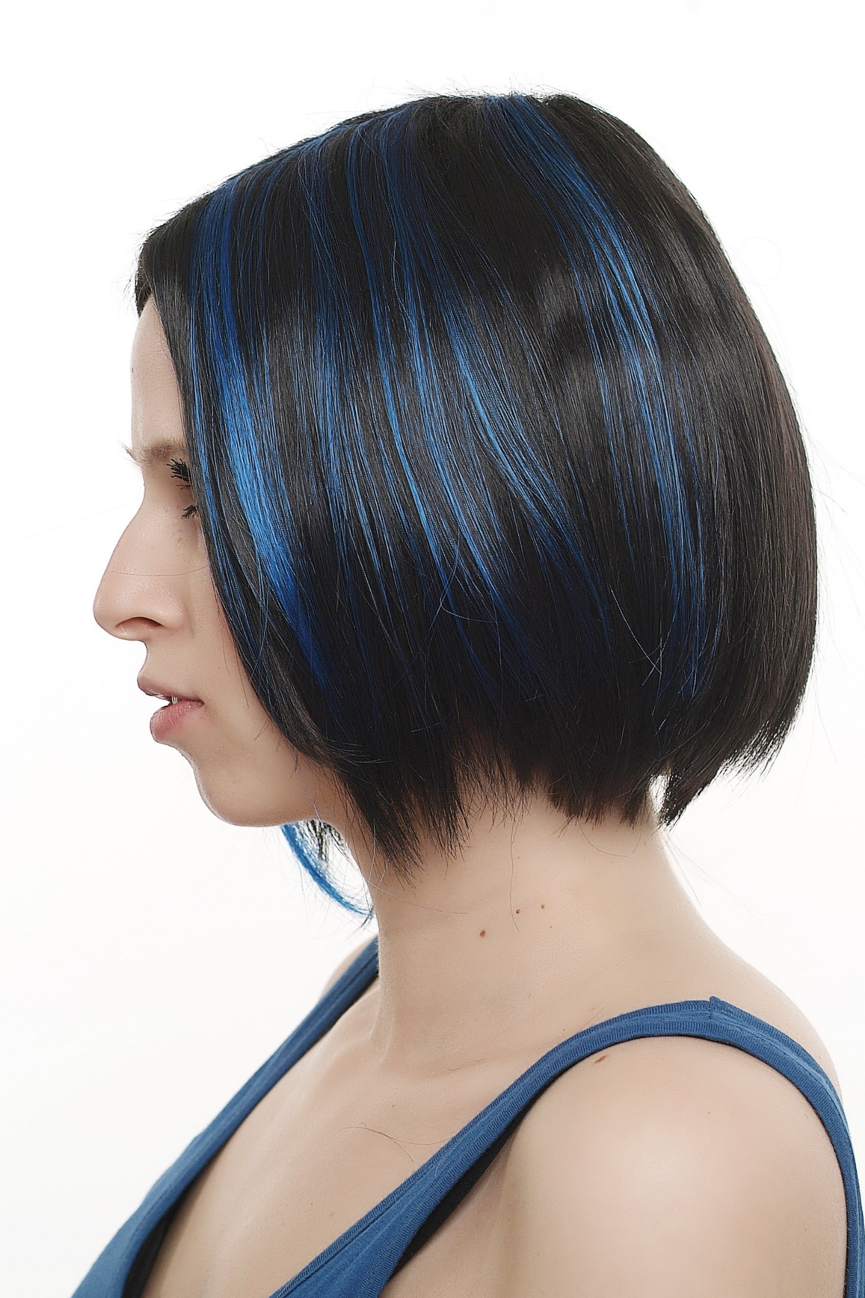 wig-me-up-kurzhaarper-cke-sa048-2b061-schwarz-mit-blauen-str-hnen-bob-30-cm image 4