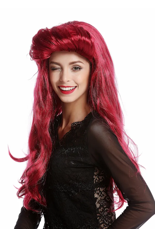 wig-me-up-91313-damenper-cke-rot-lang-65-cm-vamp-70er-80er-tolle image 1