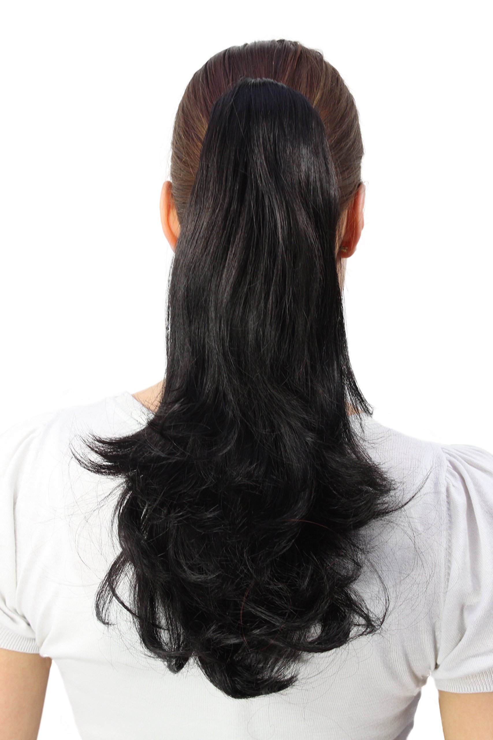 wig-me-up-t400-2-haarteil-pferdeschwanz-zopf-glatt-40-cm-schwarz image 1