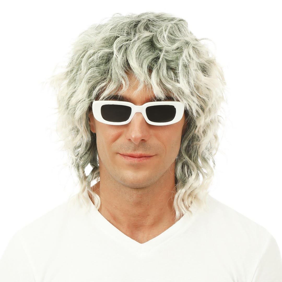 ptit-clown-michel-p-kost-mbrille-rechteckig-wei-retro-70er image 6