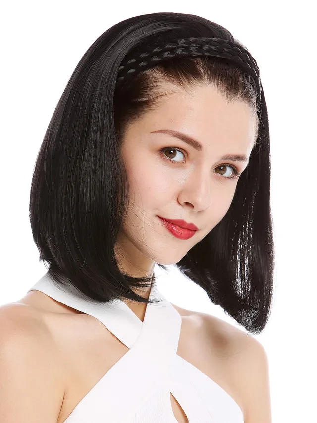 wig-me-up-90606-3-1b-halbper-cke-haarteil-mit-geflochtenem-haarreif-schwarz-ca-4 image 1