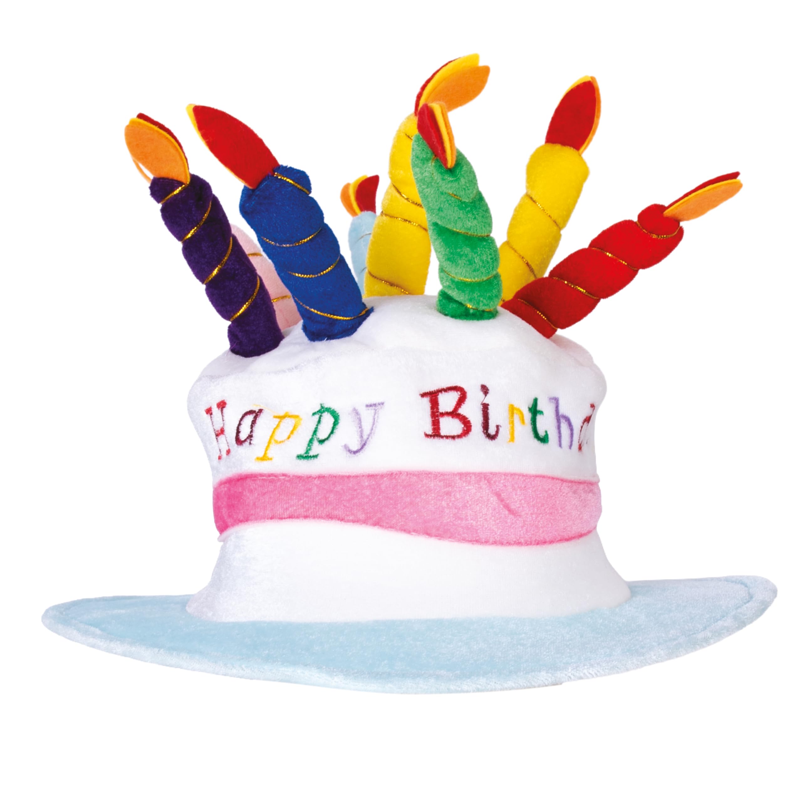 ptit-clown-70371-hut-geburtstagstorte-mit-kerzen-samthut-mehrfarbig image 1