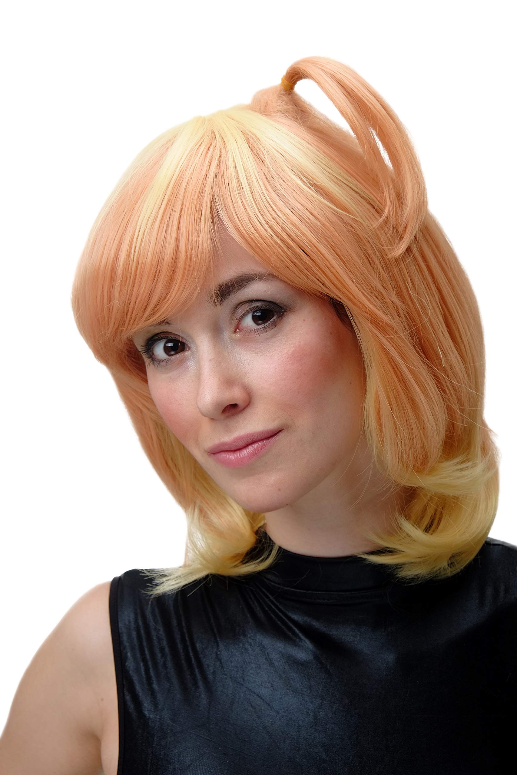 wig-me-up-sa081a-t0848-t1344-cosplay-per-cke-halblang-glatt-orange-blond-stietz- image 1