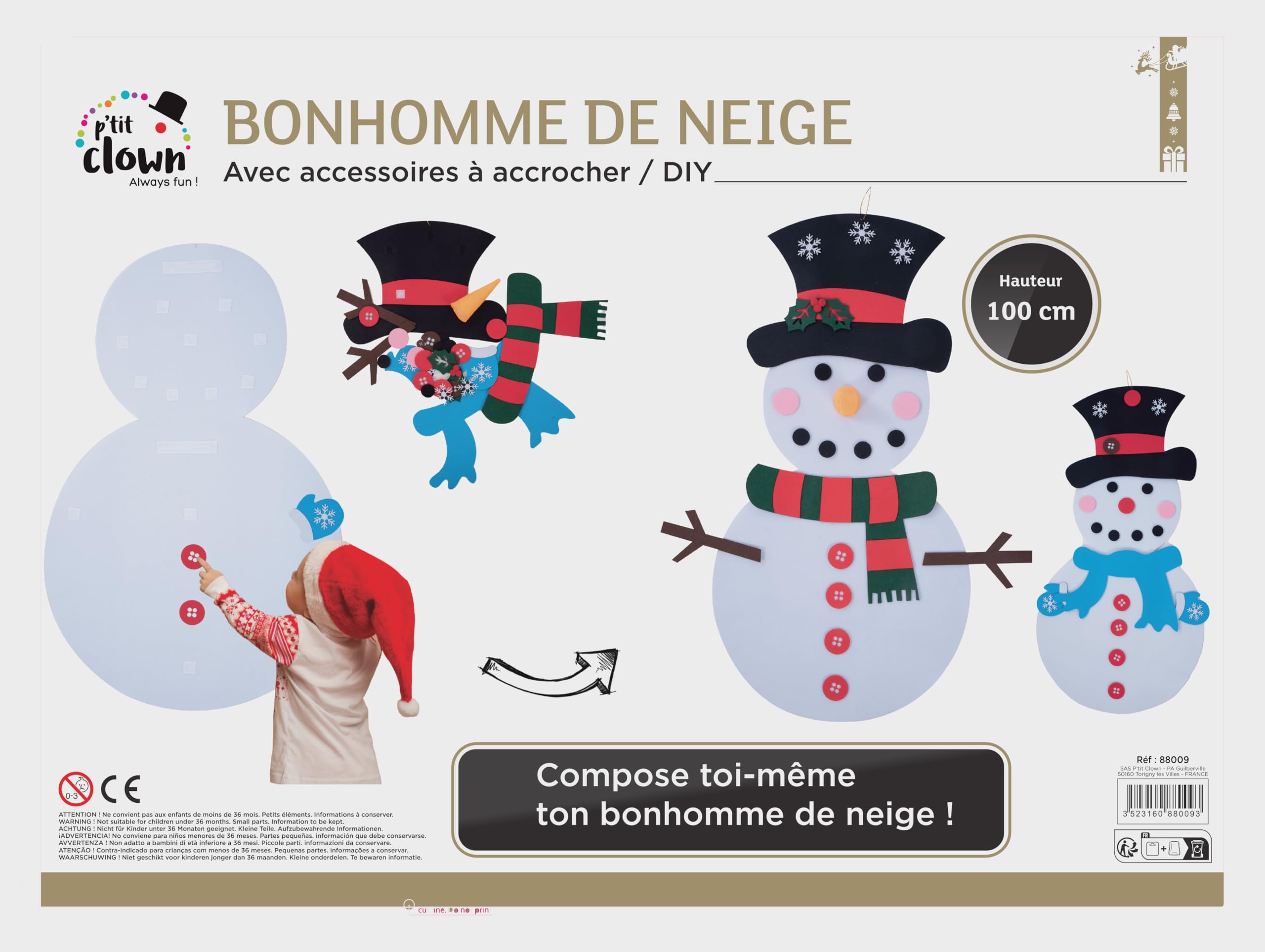 vegaoo-party-weihnachtsbaum-deko-zum-aufh-ngen-67x100-cm-filz-mit-anh-ngern image 2