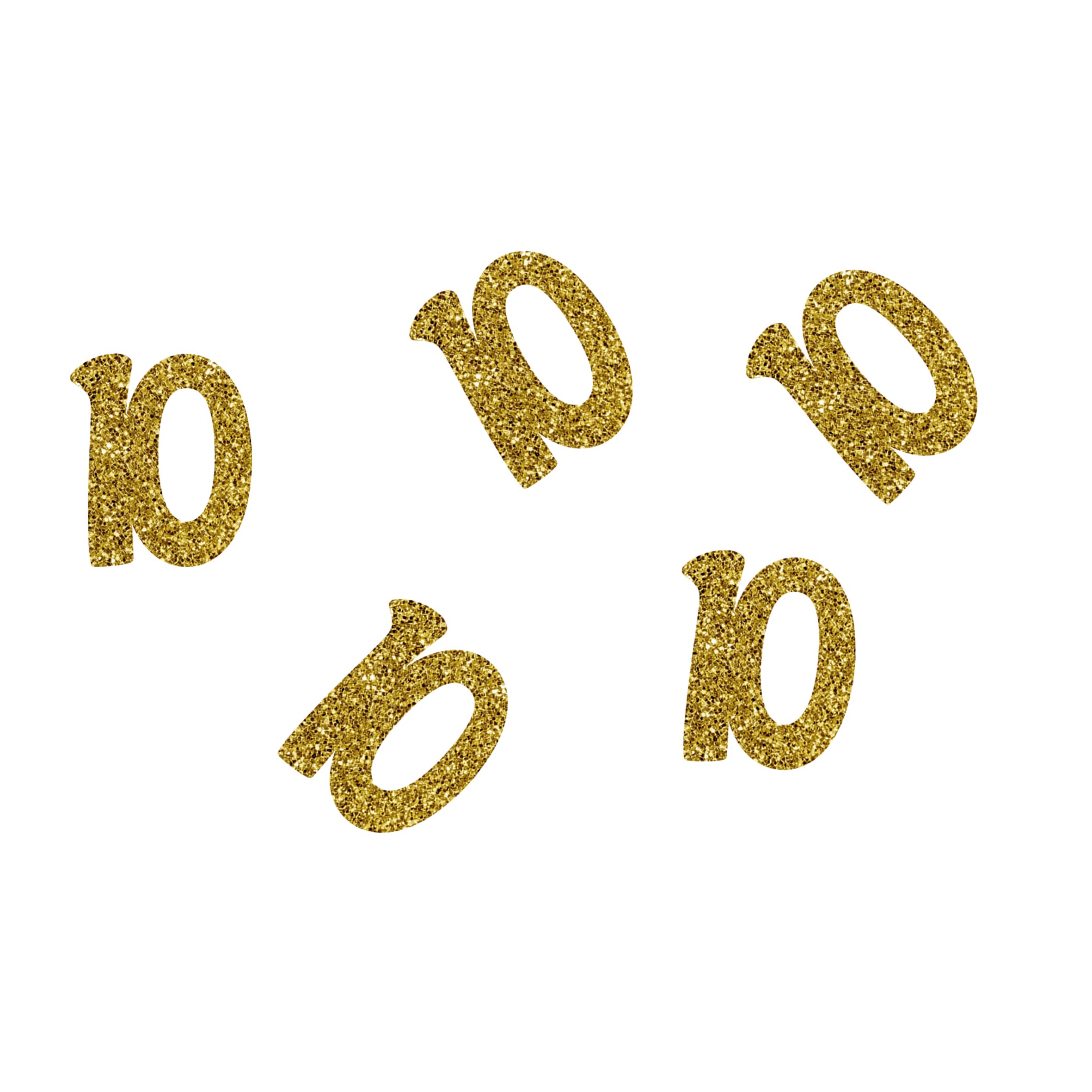 p-tit-clown-glitzer-konfetti-zahl-10-gold-50-st-ck image 1