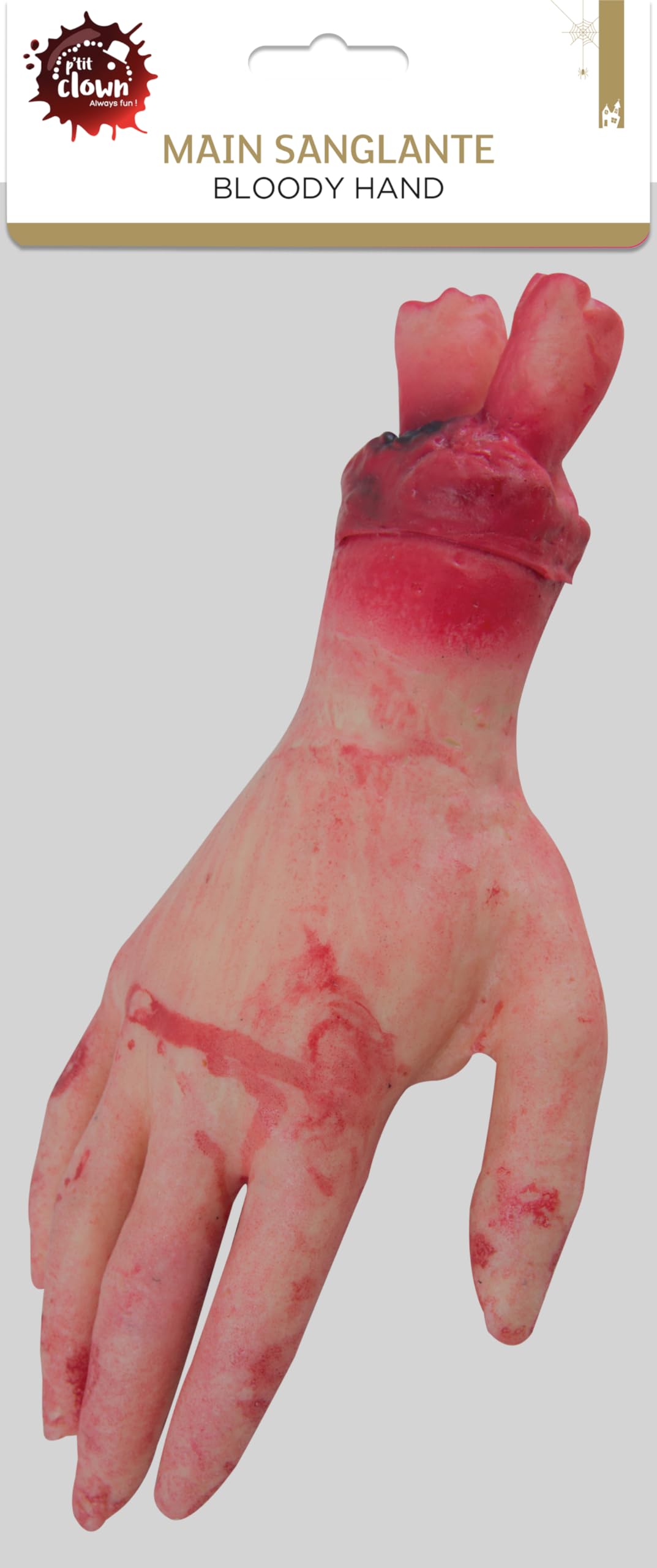 ptit-clown-abgetrennte-blutige-hand-latex-deko-23-5-x-9-5-cm-halloween image 3