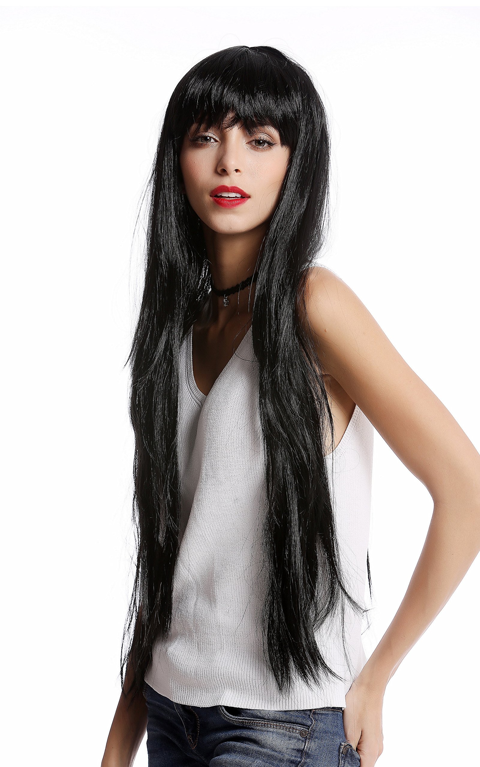 wig-me-up-ylx-9501-p103-damenper-cke-karneval-sehr-lang-schwarz-glatt-mit-pony image 1