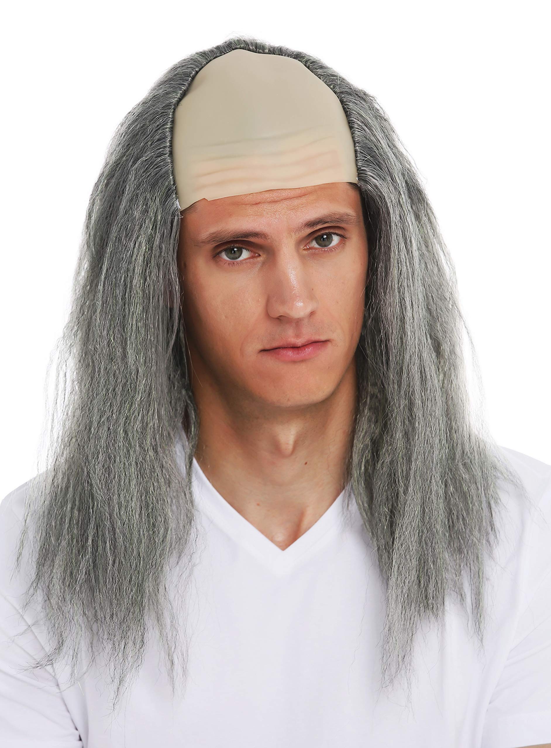 wig-me-up-bl201503-per-cke-herren-igor-stirnglatze-grau-gr-n-lang image 1