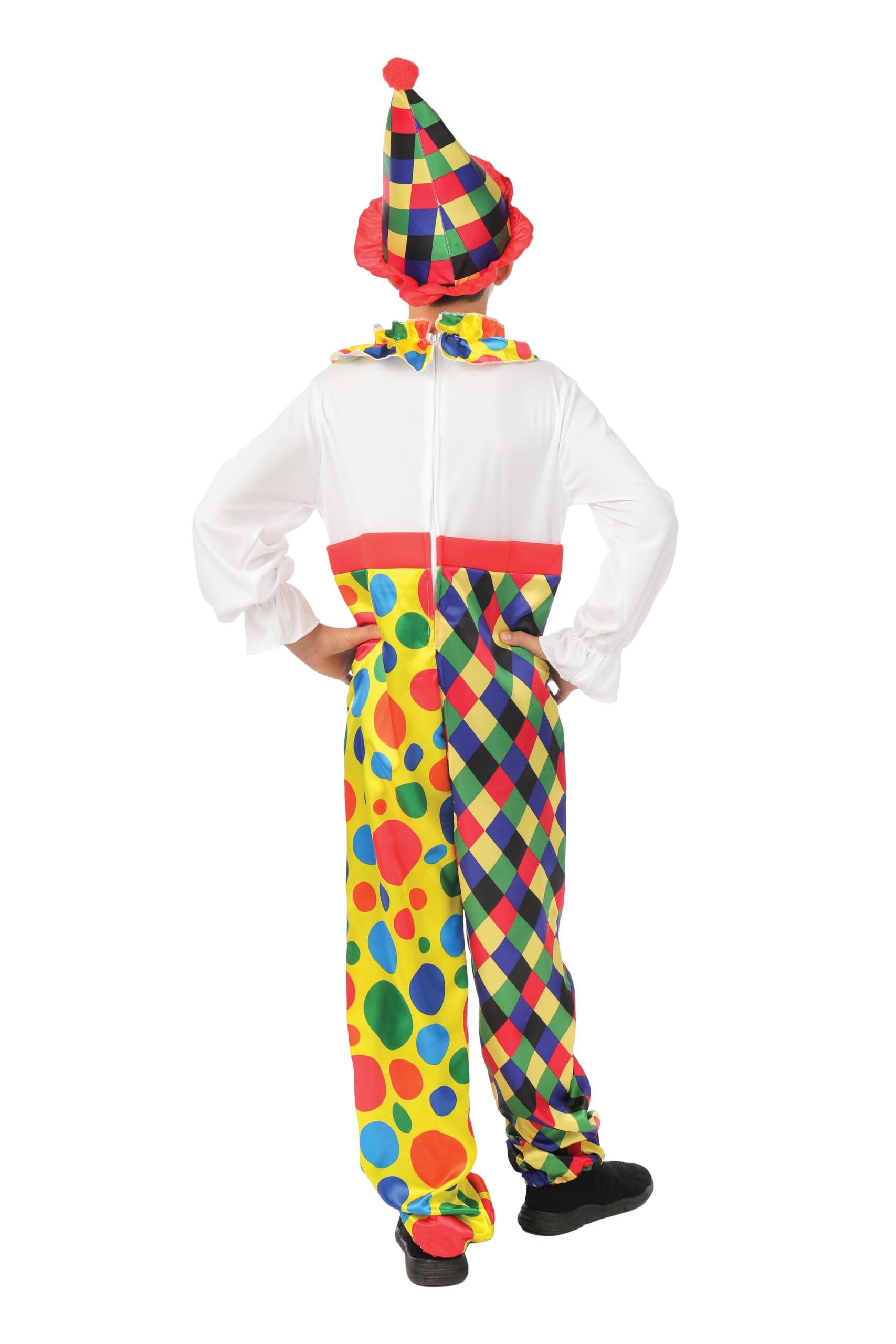 p-tit-clown-clown-kost-m-kinder-10-12-jahre-overall-mit-hut image 3