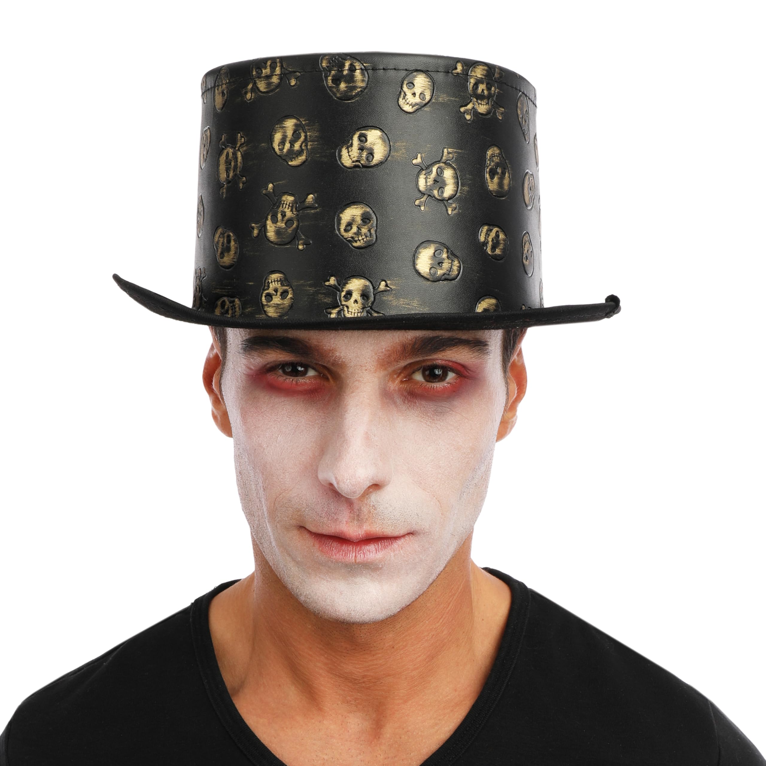p-tit-clown-steampunk-zylinder-totenk-pfe-gold-hut-f-r-erwachsene image 4