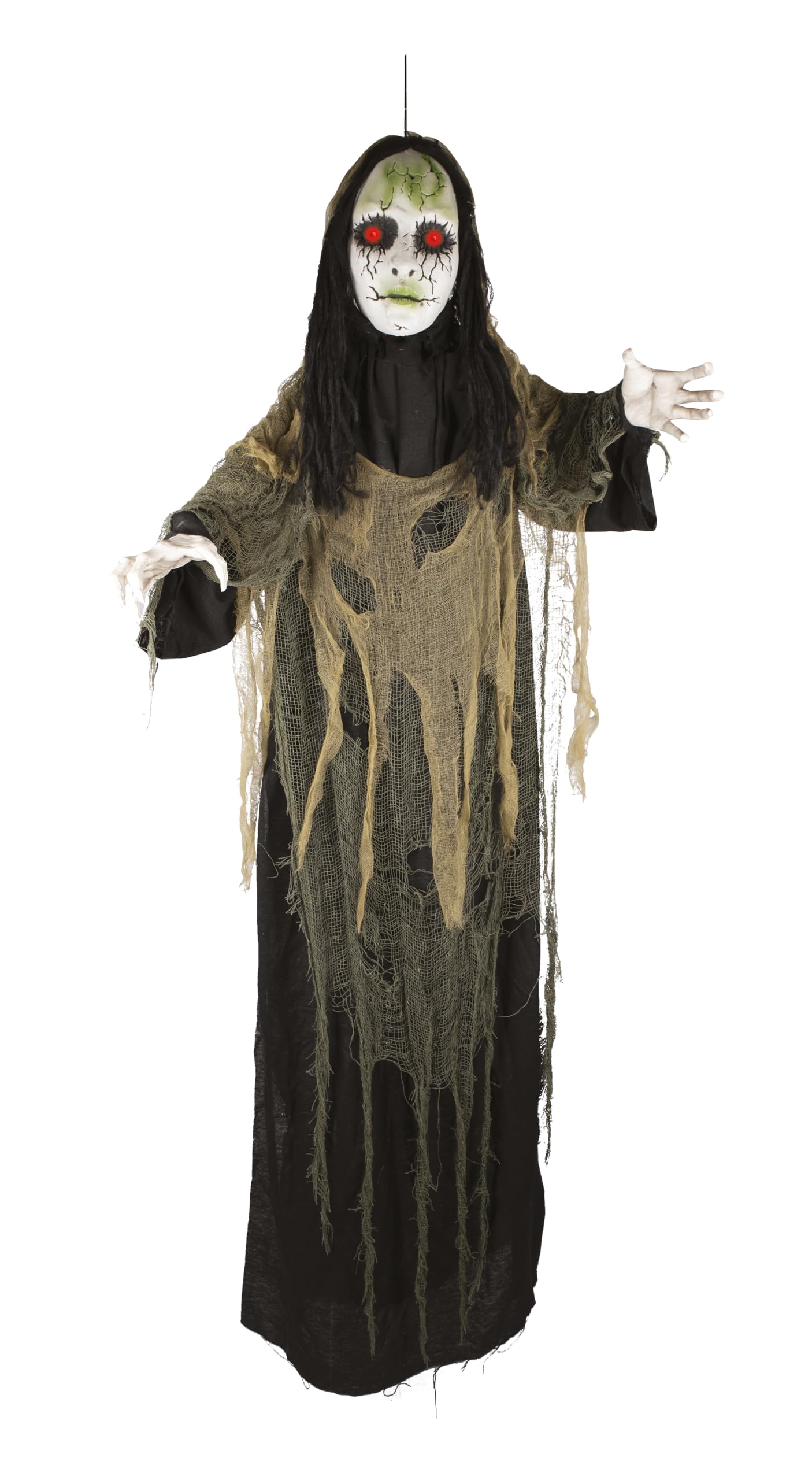p-tit-clown-halloween-automat-h-ngende-gr-ne-dame-170-cm-animatronic-mit-sound-u image 1