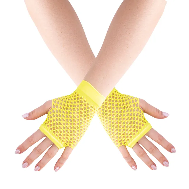 p-tit-clown-90316-fingerlose-netzhandschuhe-neongelb-1-paar image 1