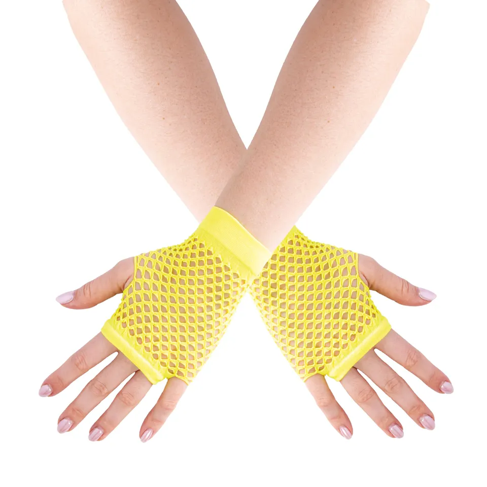 p-tit-clown-90316-fingerlose-netzhandschuhe-neongelb-1-paar image 1