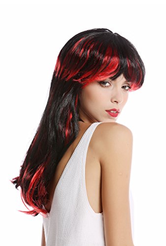 wig-me-up-91171-teufelin-per-cke-schwarz-mit-roten-str-hnen-und-pony-ca-50-cm image 8