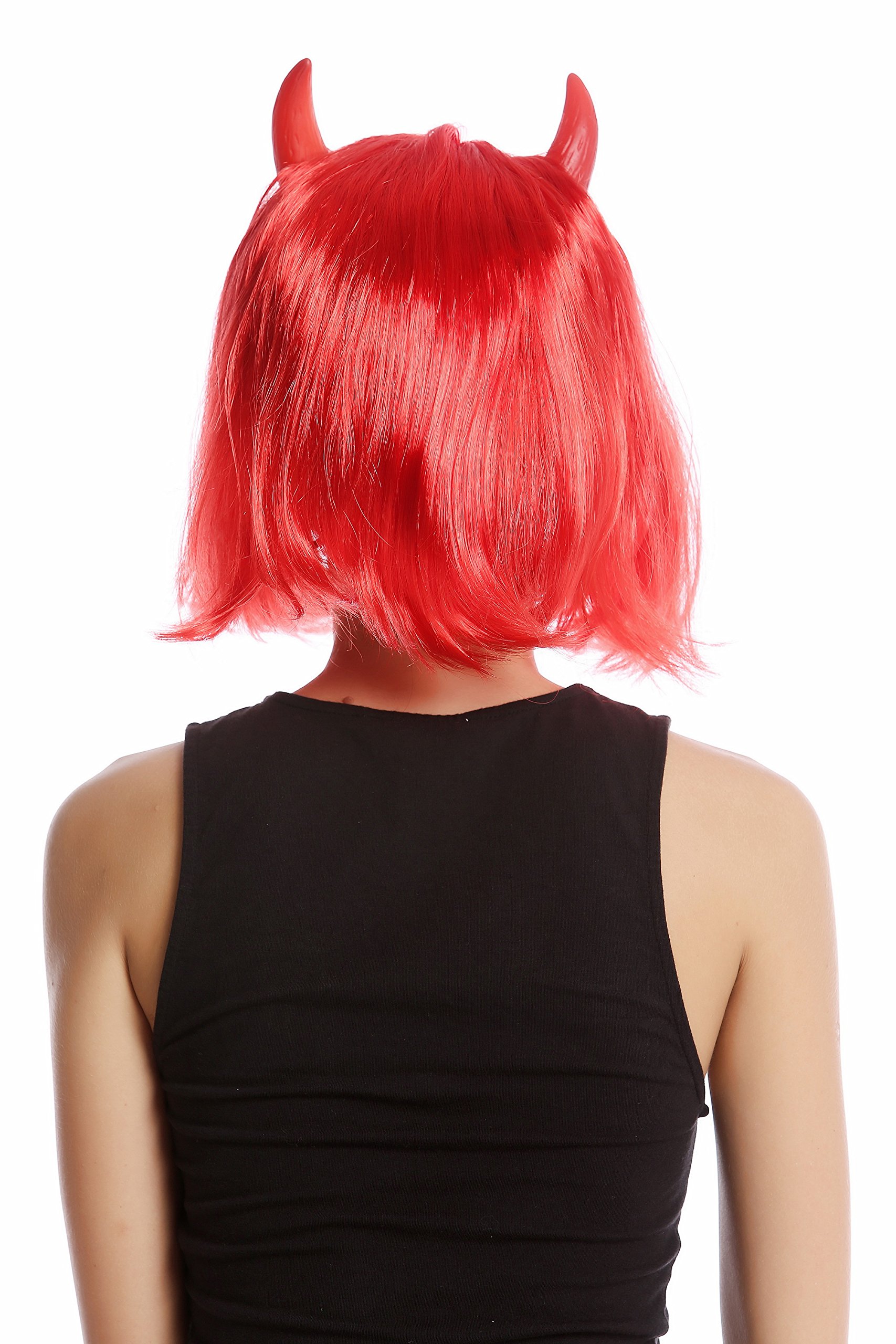 wig-me-up-91421-za13-damenper-cke-karneval-halloween-teufelin-roter-bob-kurz-mit image 3