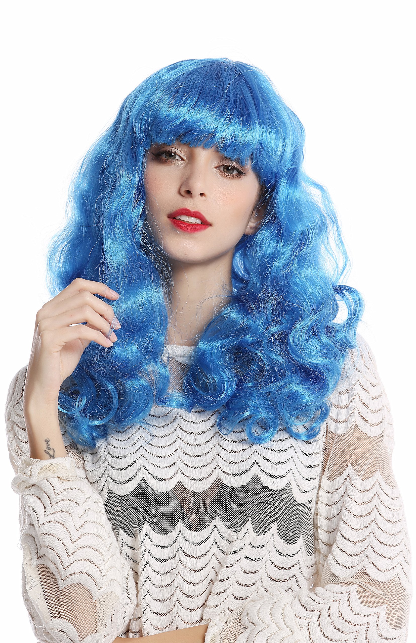 wig-me-up-91065-za43-damenper-cke-halloween-karneval-lang-wellig-pony-hellblau-d image 1