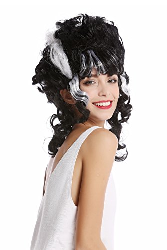 wig-me-up-91082-za103-za62-beehive-per-cke-frankensteins-braut-schwarz-mit-wei-e image 8