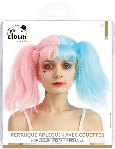 ptit-clown-harlekin-per-cke-mit-zipfeln-blau-rosa image 7