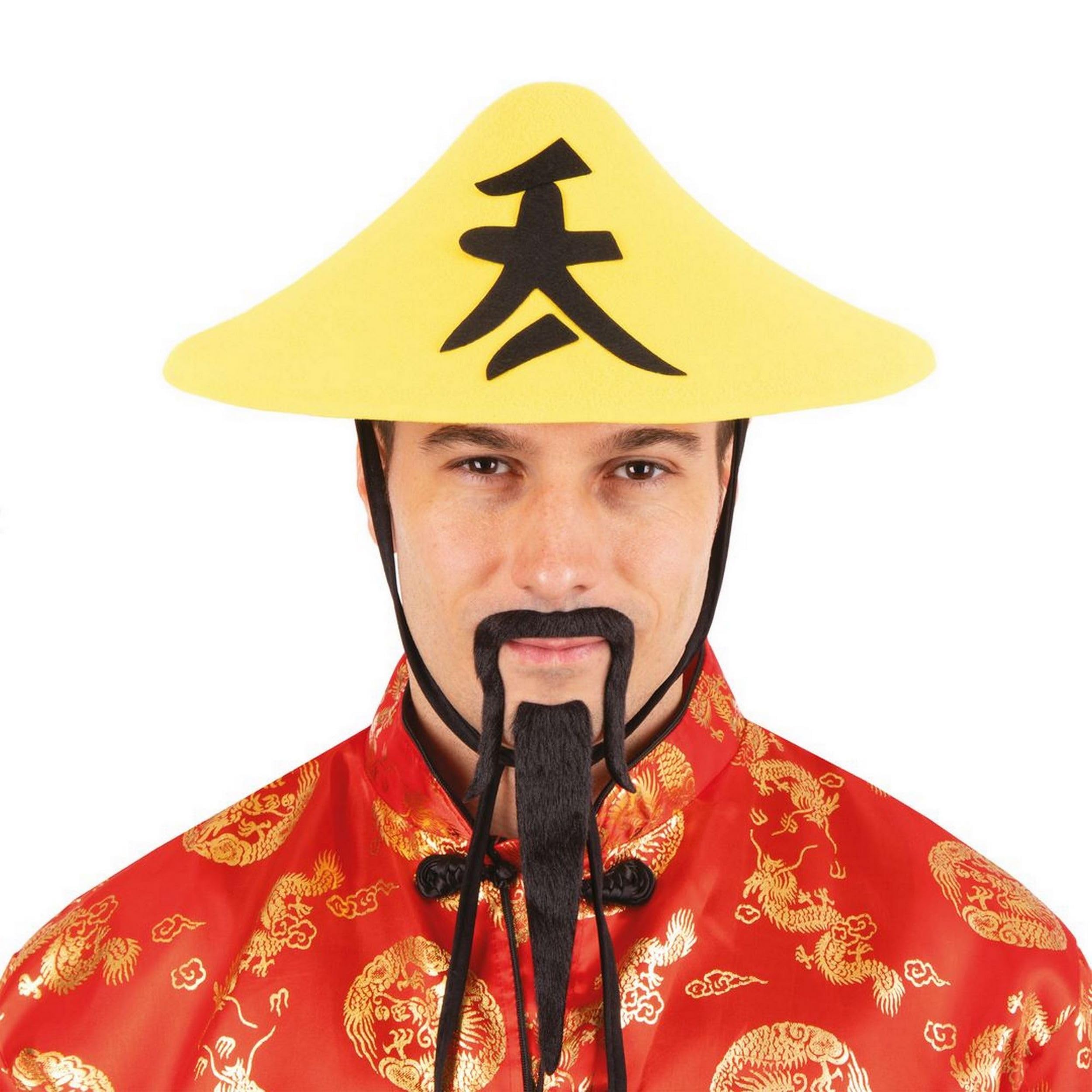 ptit-clown-chinesischer-filzhut-gelb-f-r-erwachsene image 2