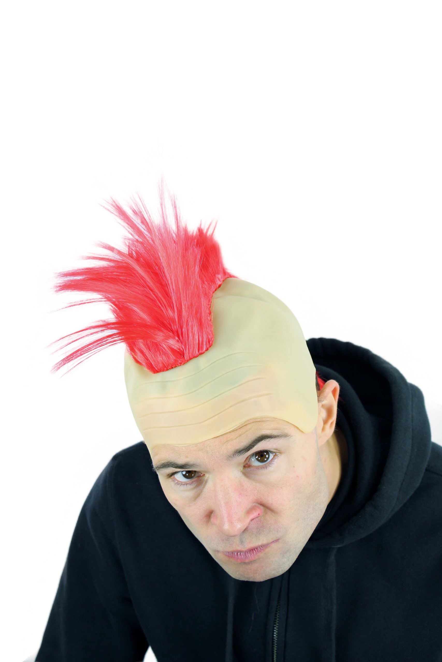 wig-me-up-4201-pc13-per-cke-punk-roter-iro-mohawk-auf-glatze image 4