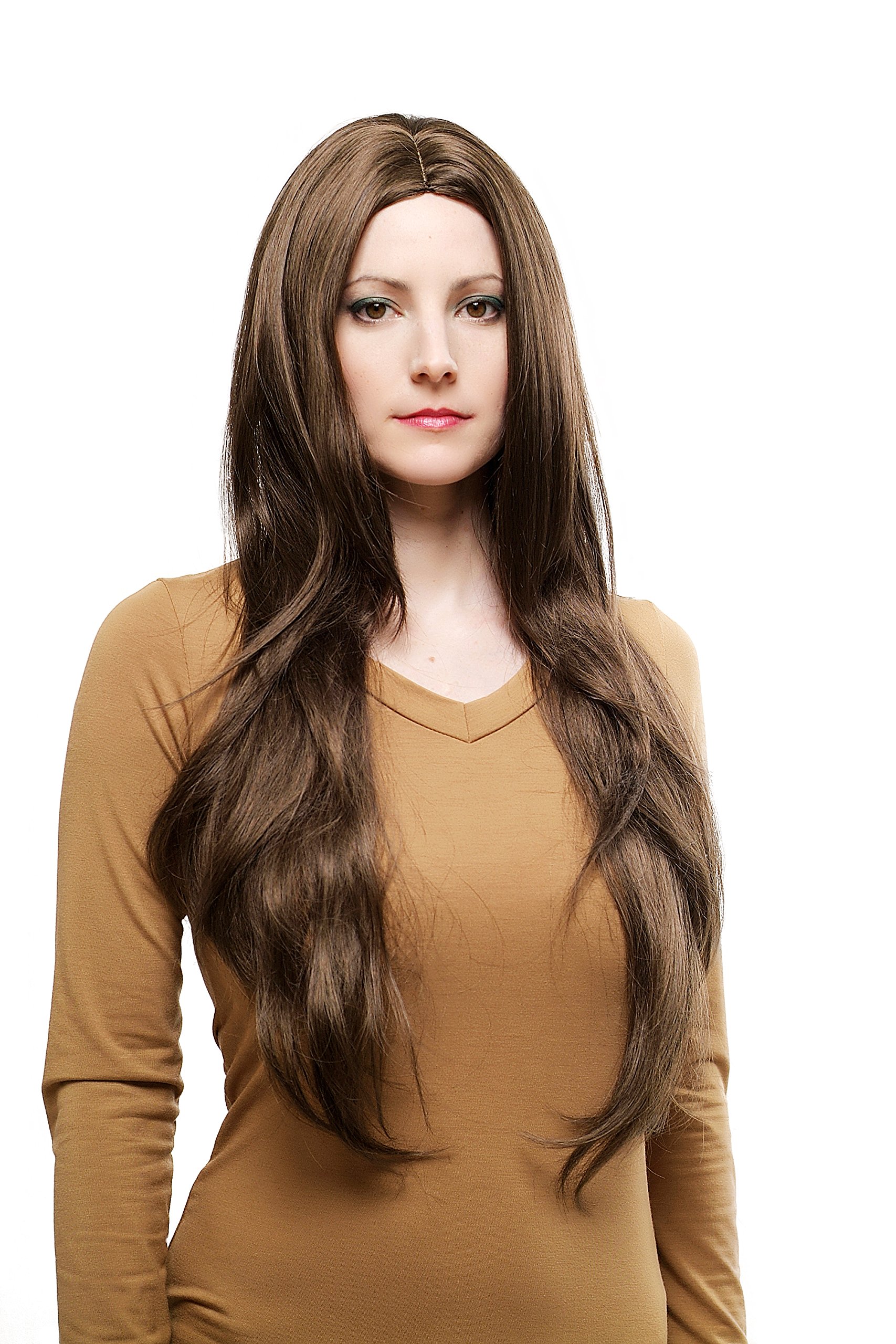 wig-me-up-3217-8-damenper-cke-dunkelbraun-sehr-lang-80-cm-mittelscheitel image 1