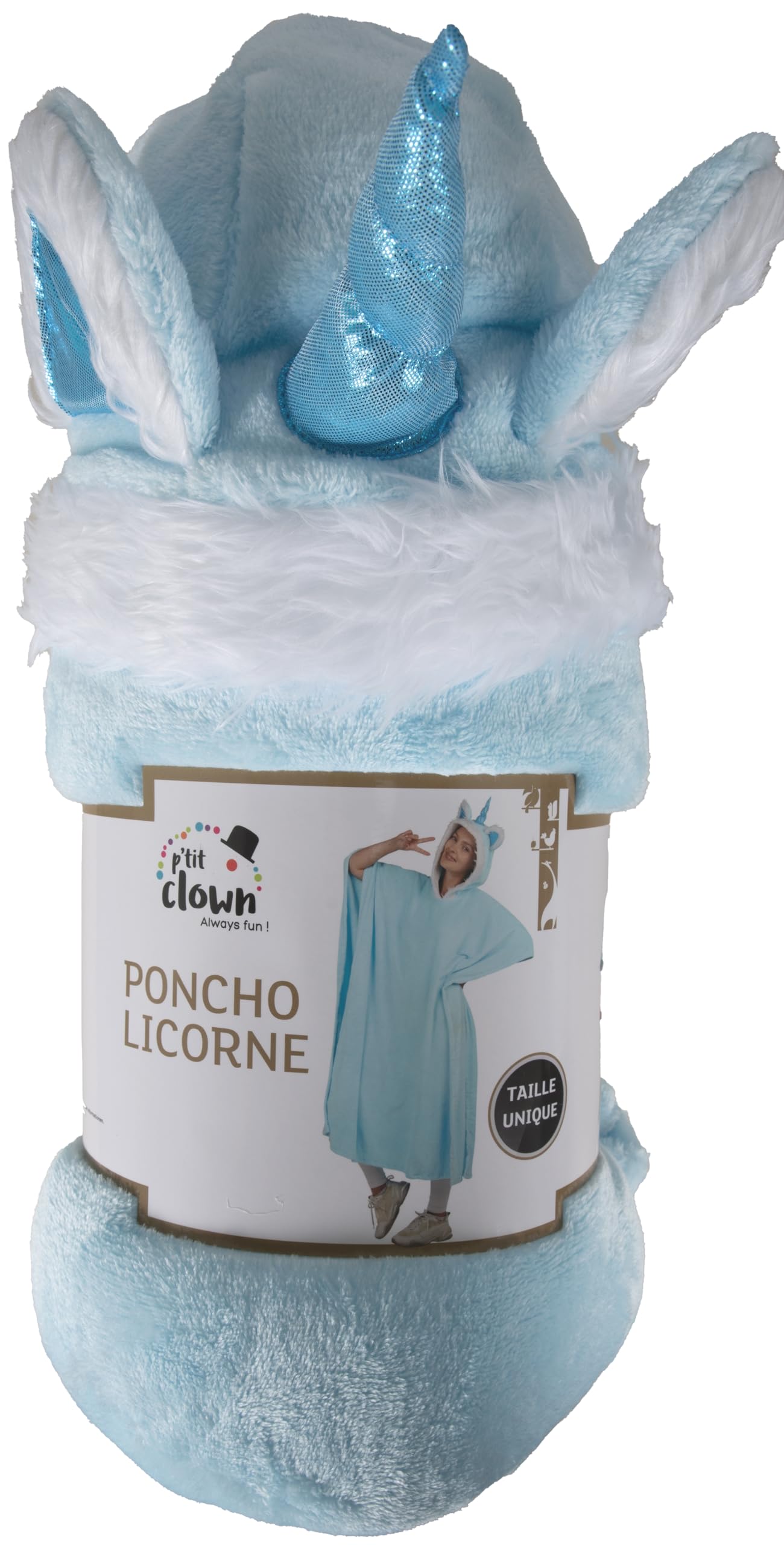p-tit-clown-einhorn-poncho-mit-kapuze-erwachsene-einheitsgr-e-polyester image 5