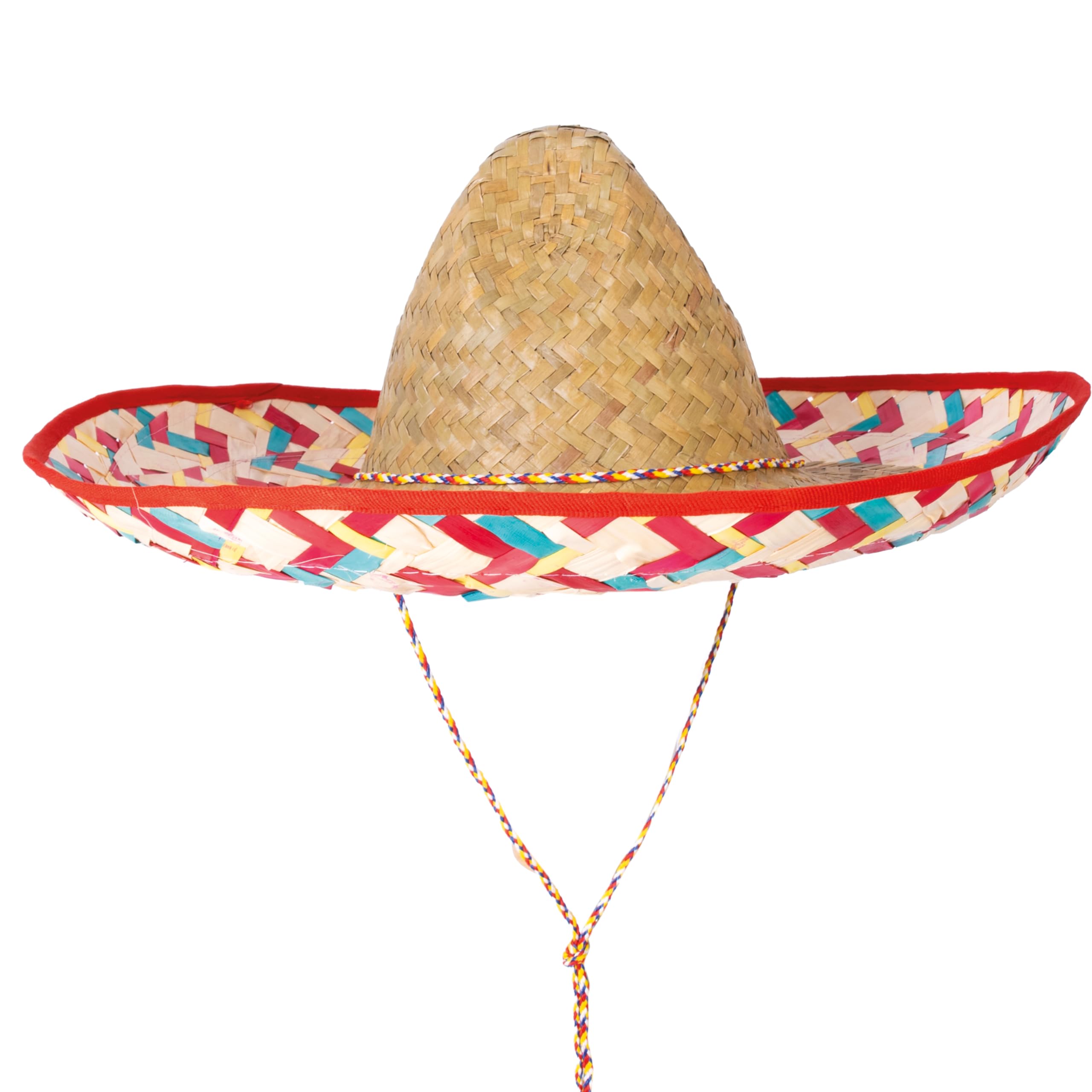 p-tit-clown-95417-sombrero-strohgeflecht-mehrfarbig-karnevalshut image 2
