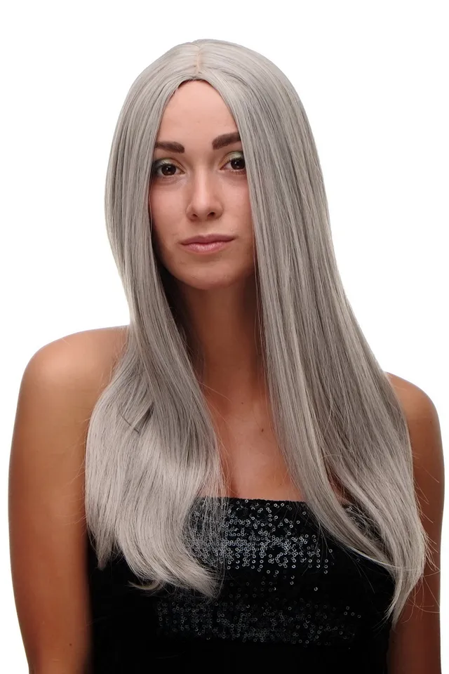 wig-me-up-damenper-cke-sa-151-51-grau-silber-lang-glatt-60-cm image 1