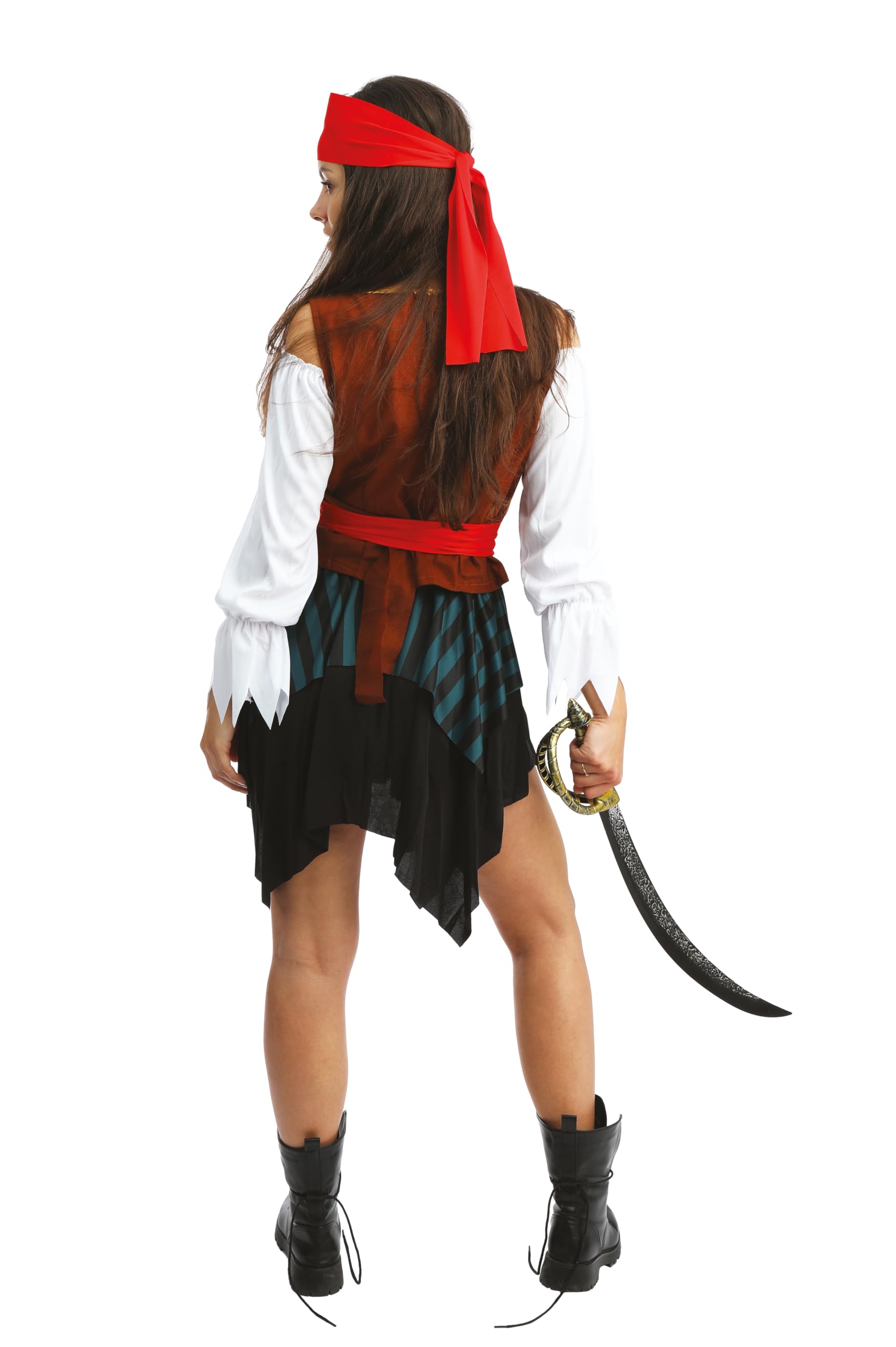 ptit-clown-89236-piratenkost-m-damen-mit-rock-top-weste-und-g-rtel image 3