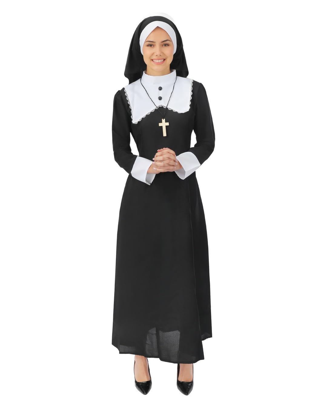 p-tit-clown-luxuri-ses-nonnenkost-m-erwachsene-schwarz-polyester image 1