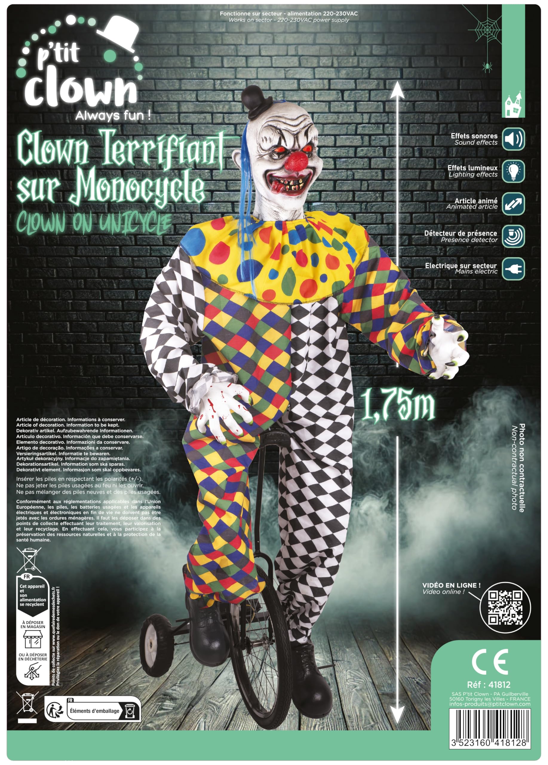 ptit-clown-halloween-automat-clown-animatronik-mit-sound-und-licht image 4