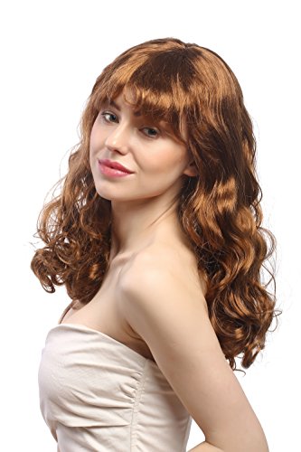wig-me-up-91266-za8-damen-per-cke-diva-gewellt-braun-50-cm-mit-pony image 6