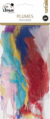 ptit-clown-federn-50er-pack-8-12-cm-mehrfarbig-karneval-kost-mzubeh-r image 5