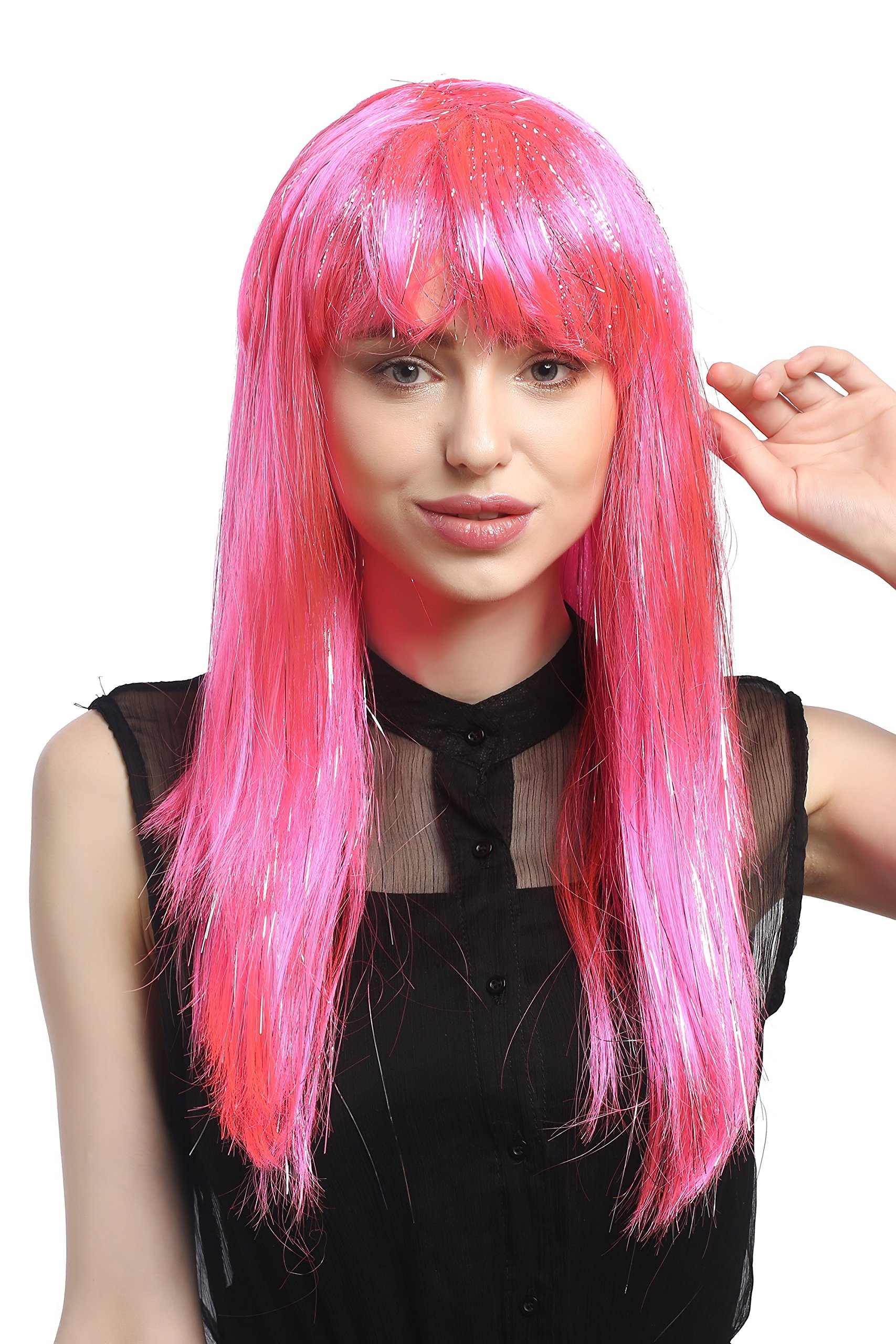 wig-me-up-xr-003-pc15-party-per-cke-damen-lang-glatt-pony-gr-n-glitter-55-cm image 6