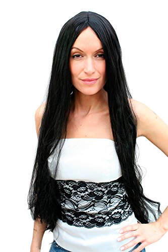 wig-me-up-th46-party-per-cke-schwarz-glatt-mit-scheitel-80-cm image 2