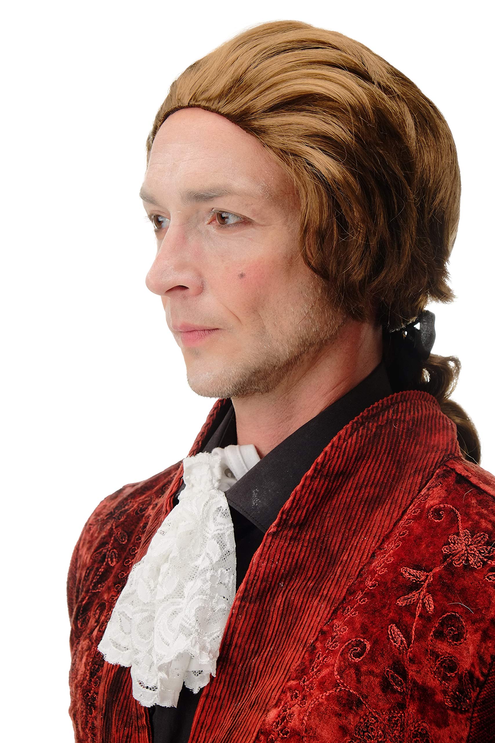 wig-me-up-4287-p6-herrenper-cke-barock-hellbraun-mit-zopf image 1