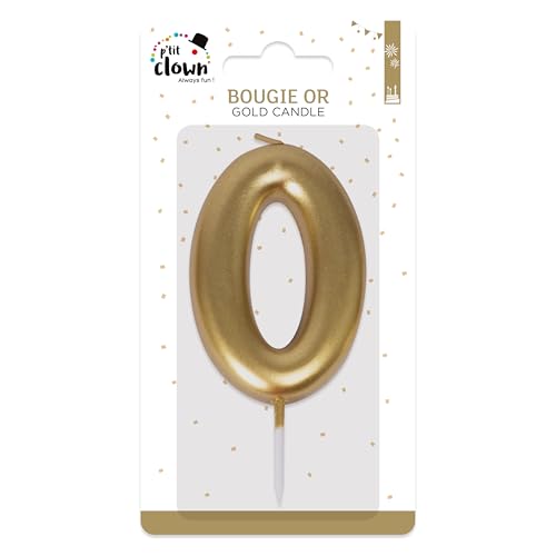 ptit-clown-geburtstagskerze-zahl-0-gold image 8