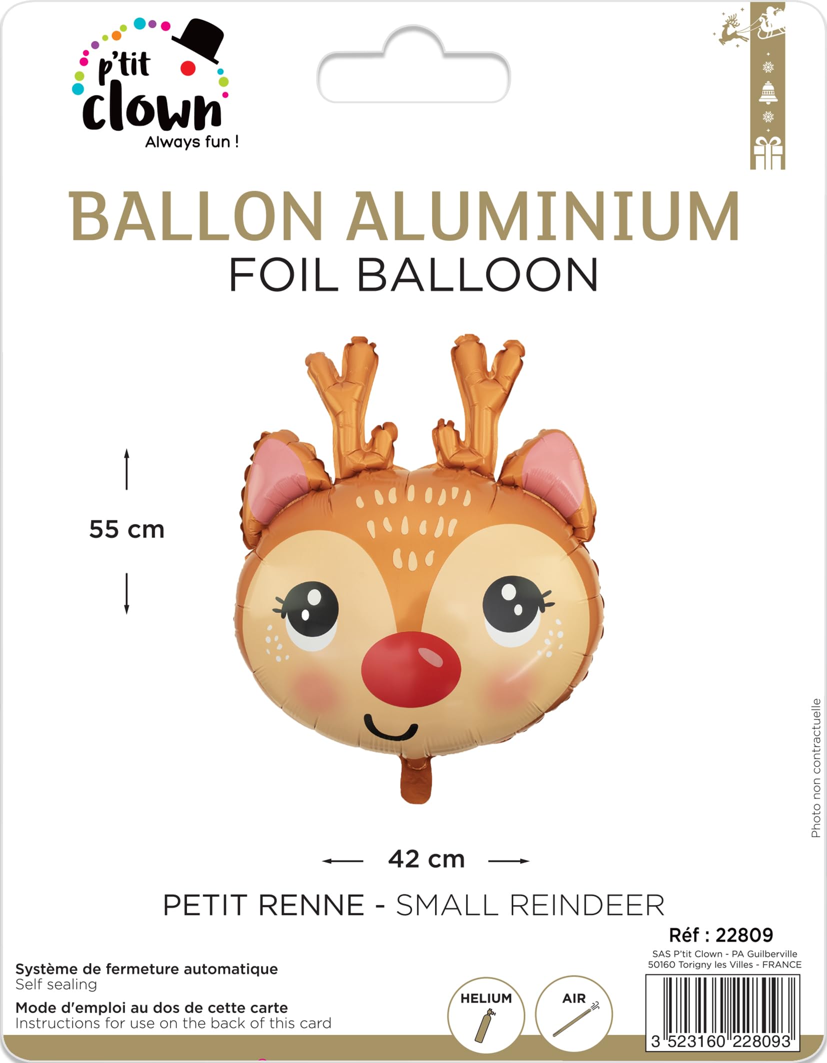 p-tit-clown-folienballon-kleines-rentier-55-cm image 2