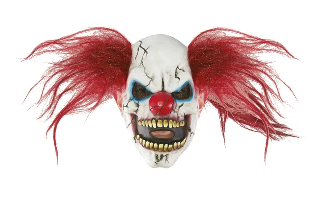 ptit-clown-clown-maske-latex-rotes-haar-erwachsene-halloween image 1