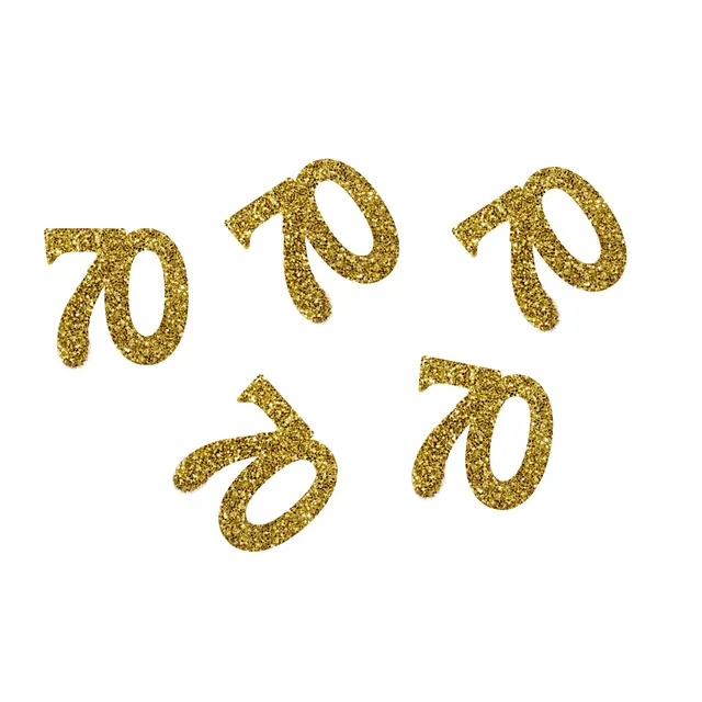 ptit-clown-glitzer-konfetti-zahl-70-gold-50-st-ck-tischdeko image 1