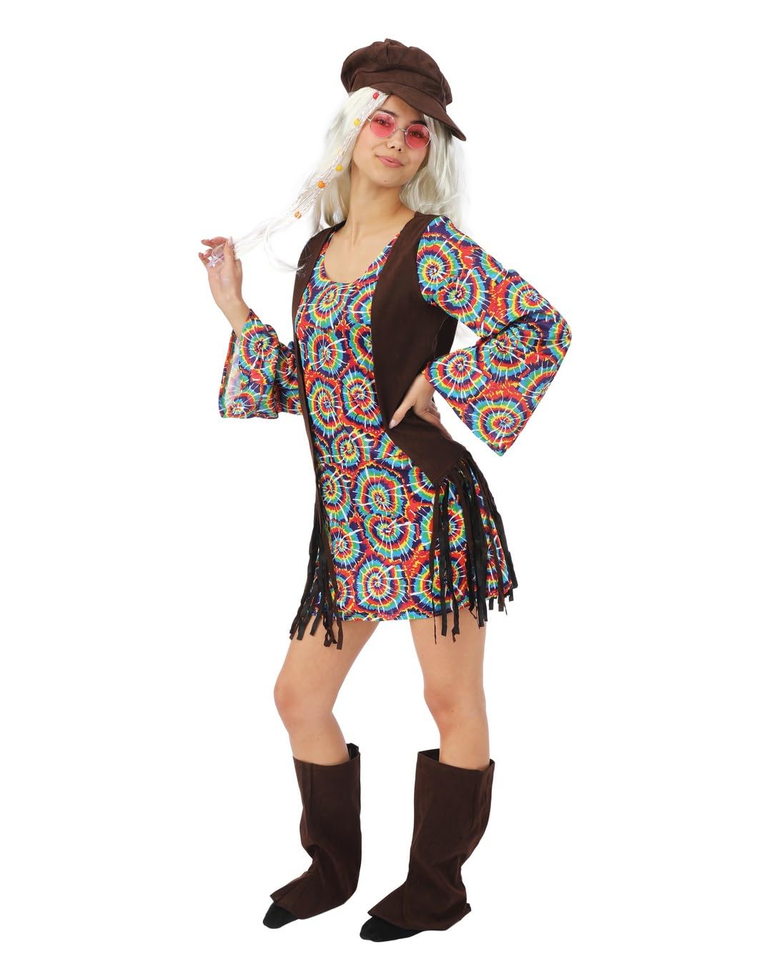 p-tit-clown-hippie-kost-m-damen-l-xl-erwachsenen-kost-m image 2