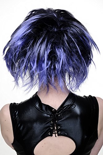 wig-me-up-punk-per-cke-blau-schwarz-80er-disco-party-per-cke image 7